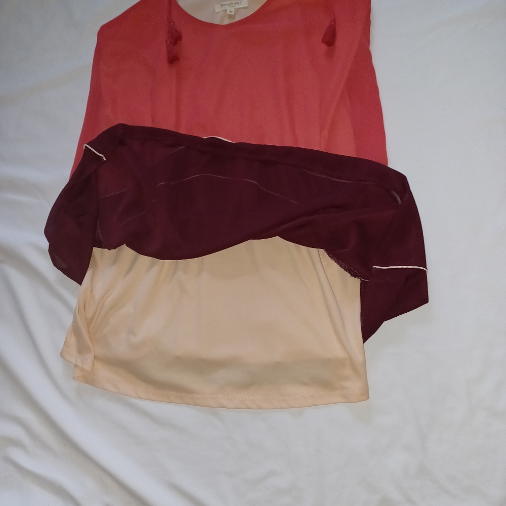 Living Doll Dress Women Size 1 Red and Burgundy Dress - Picture 12 of 14